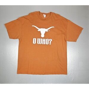 Smack Talkin' Texas O Who T-Shirt Mens 2XL Orange Red River Rivalry Humor Tee